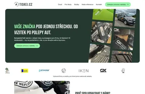 Náhled e-shopu Tiskej.cz — online tiskárna na míru