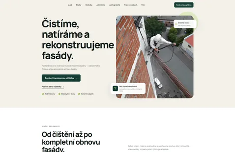 Náhled webu Umyjeme fasády — čištění, nátěry a rekonstrukce fasád